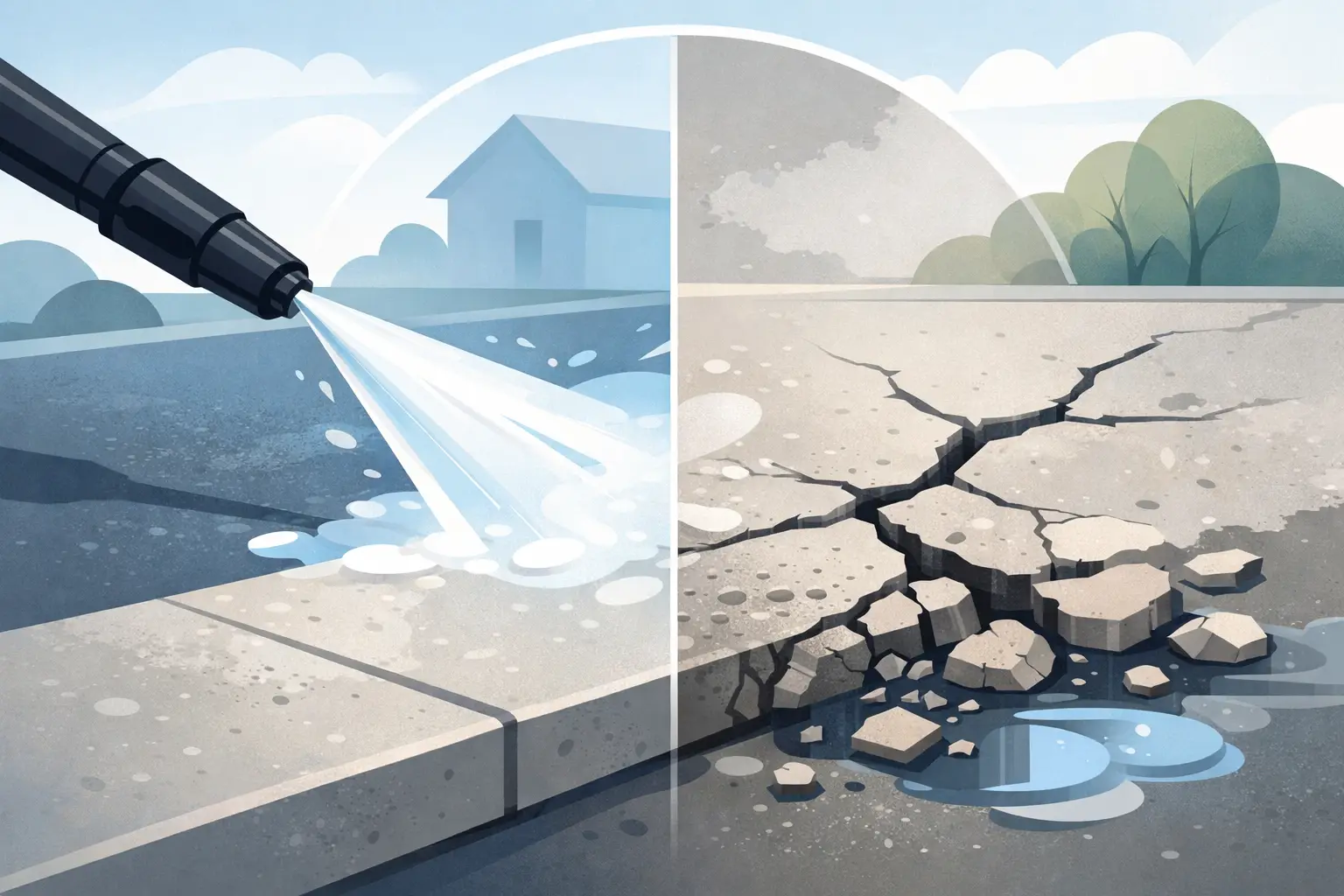 Can Pressure Washing Damage Concrete?