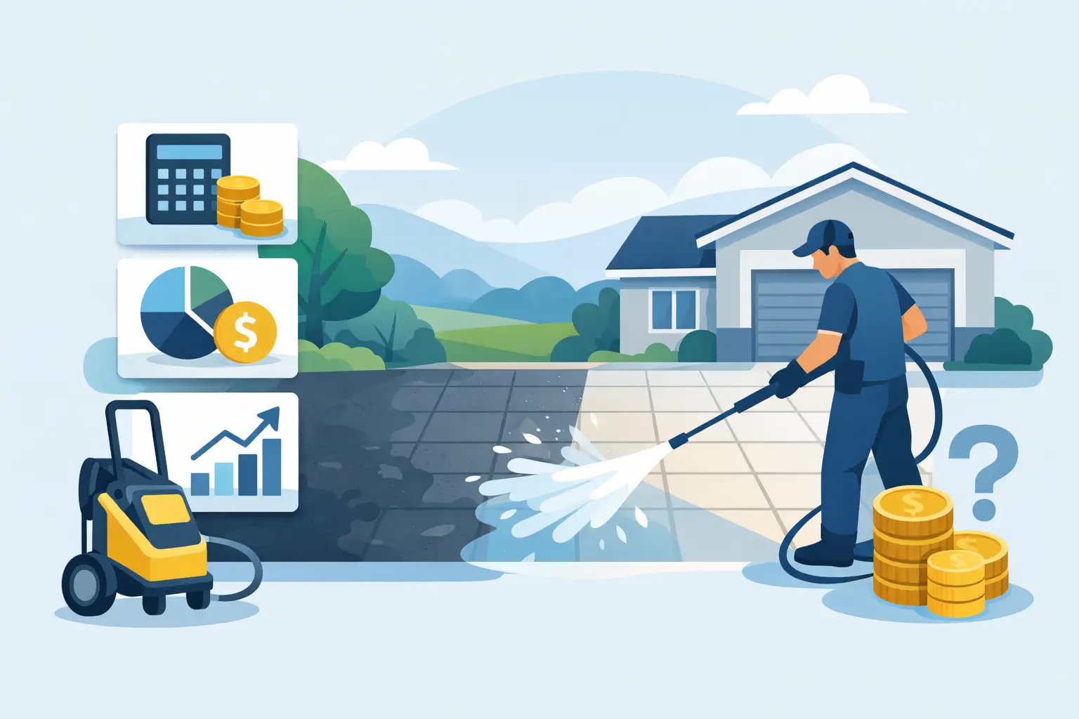 Pressure Washing Driveway Cost Explained