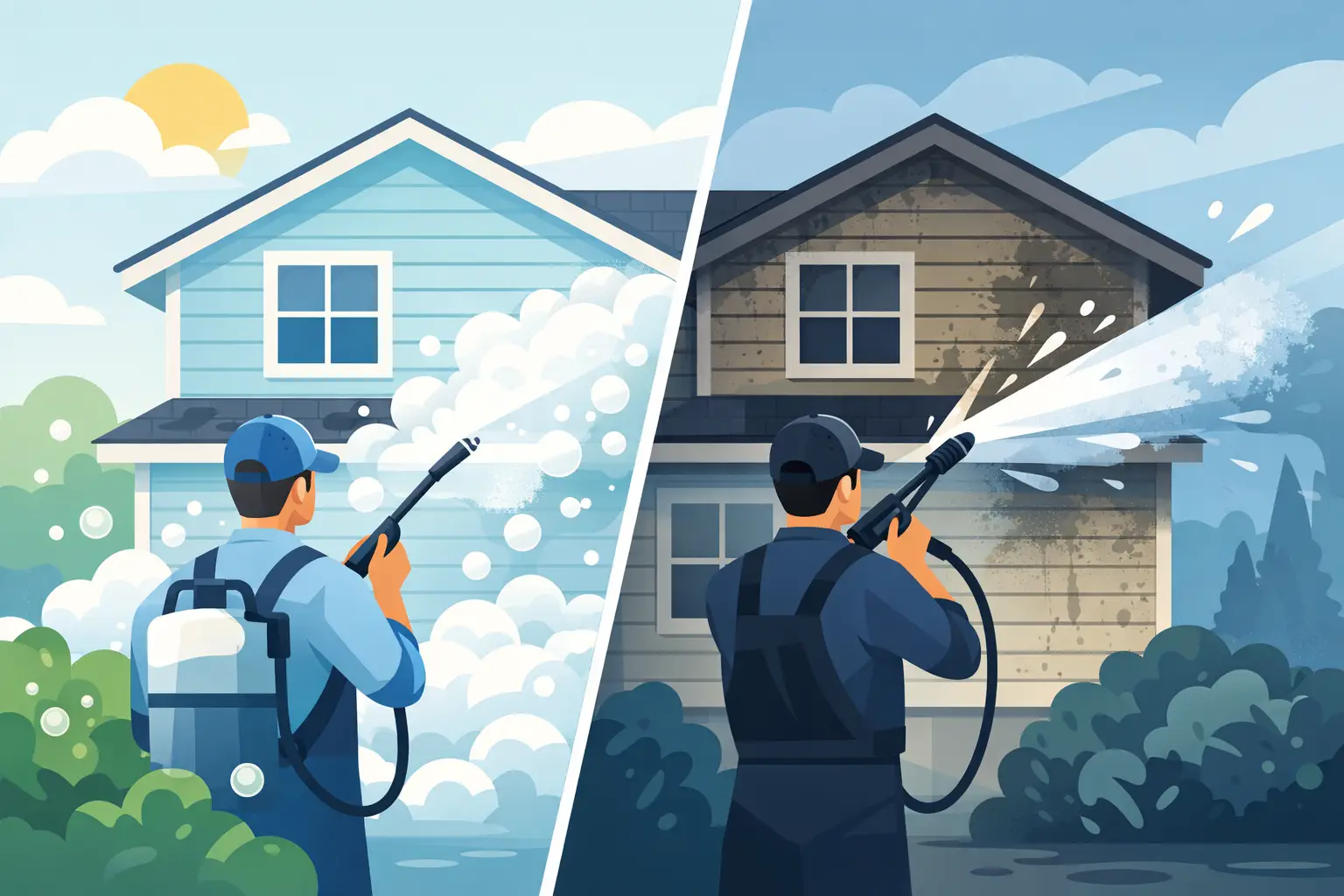 Soft Washing vs Pressure Washing Explained